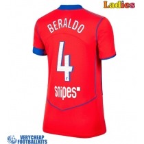 Paris Saint-Germain Lucas Beraldo #4 Replica Third Shirt Ladies 2025-26 Short Sleeve
